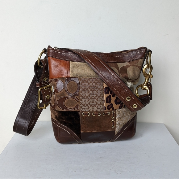 Coach Handbags - Coach Carly Patchwork Crossbody Messenger Purse Bag